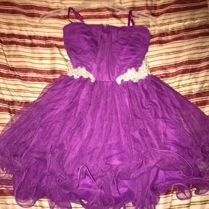 Strapless homecoming or prom dre